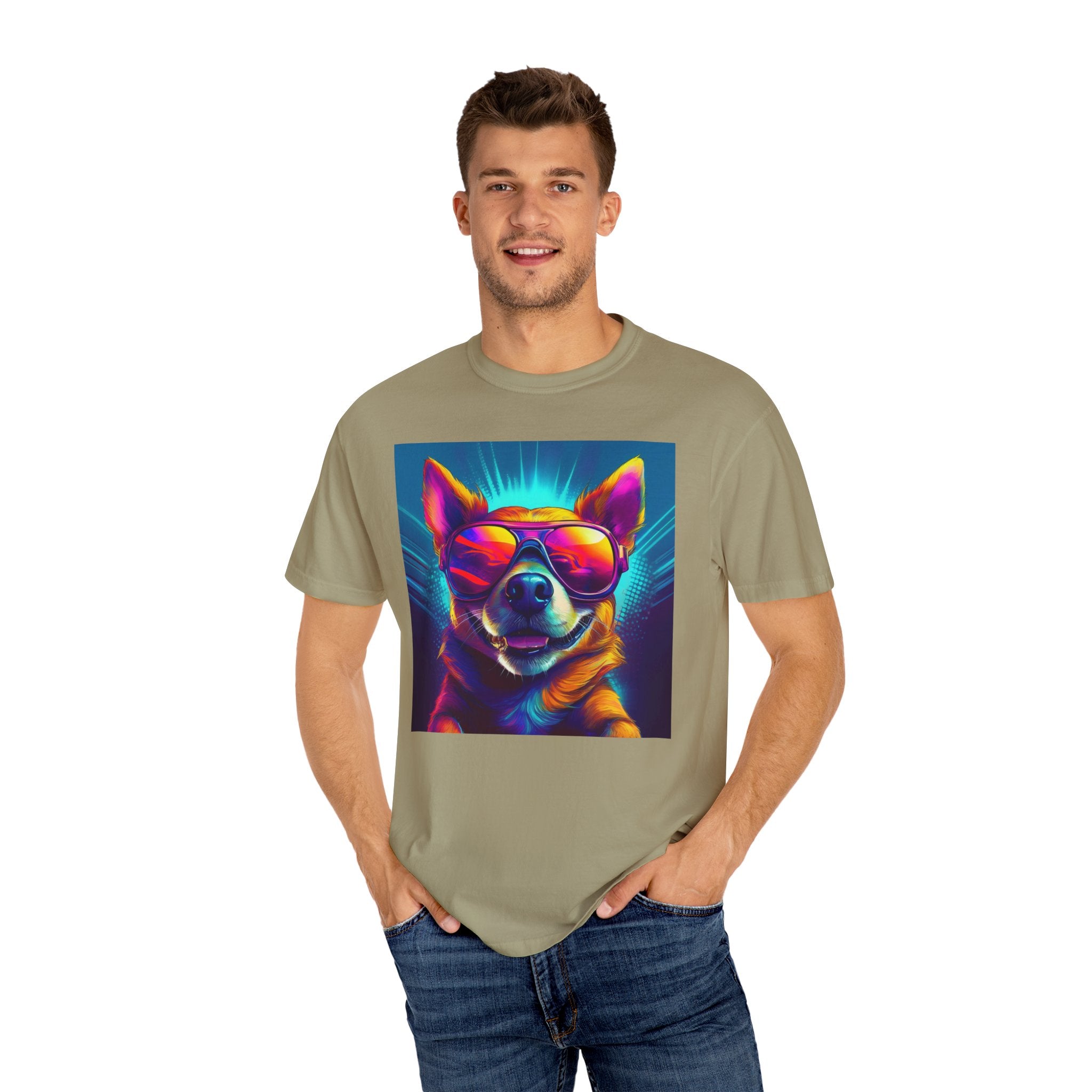 Chihuahua Cool Sunglasses Unisex Garment-Dyed T-shirt