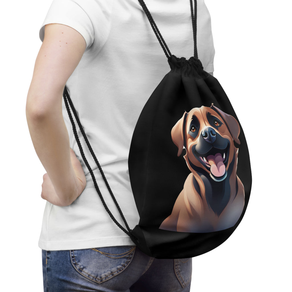 Black Mouth Cur Drawstring Bag