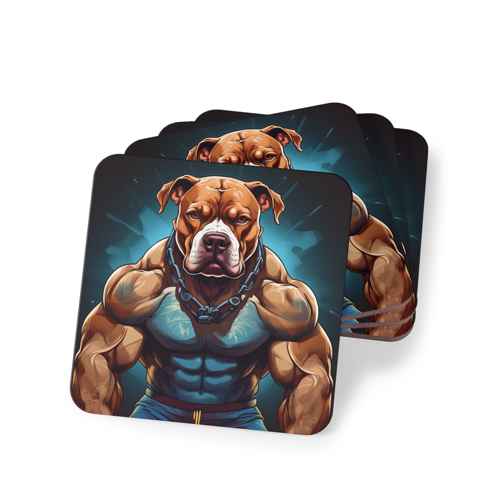 Pitbull Body Builder Coasters