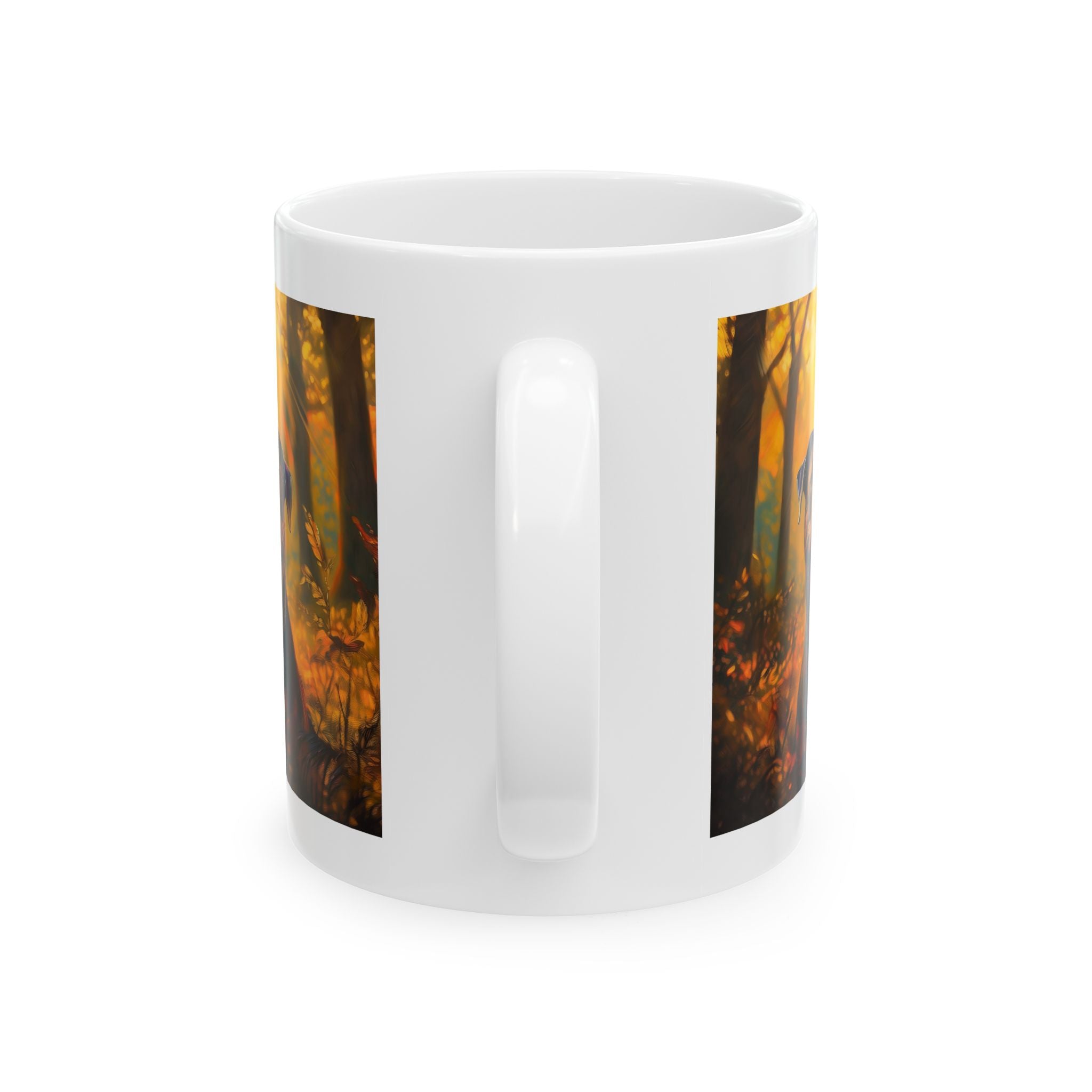 Pit Bull Brindle Autumn Ceramic Mug, (11oz, 15oz)