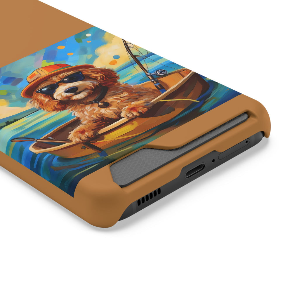 Doodle Fishing Phone Case with Card Holder