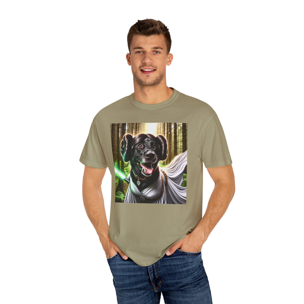 Black Lab Galaxy Princess Unisex Garment-Dyed T-shirt