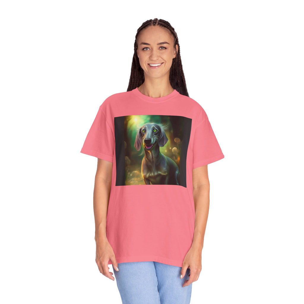 Silver Grey Dachshund Unisex Garment-Dyed T-shirt