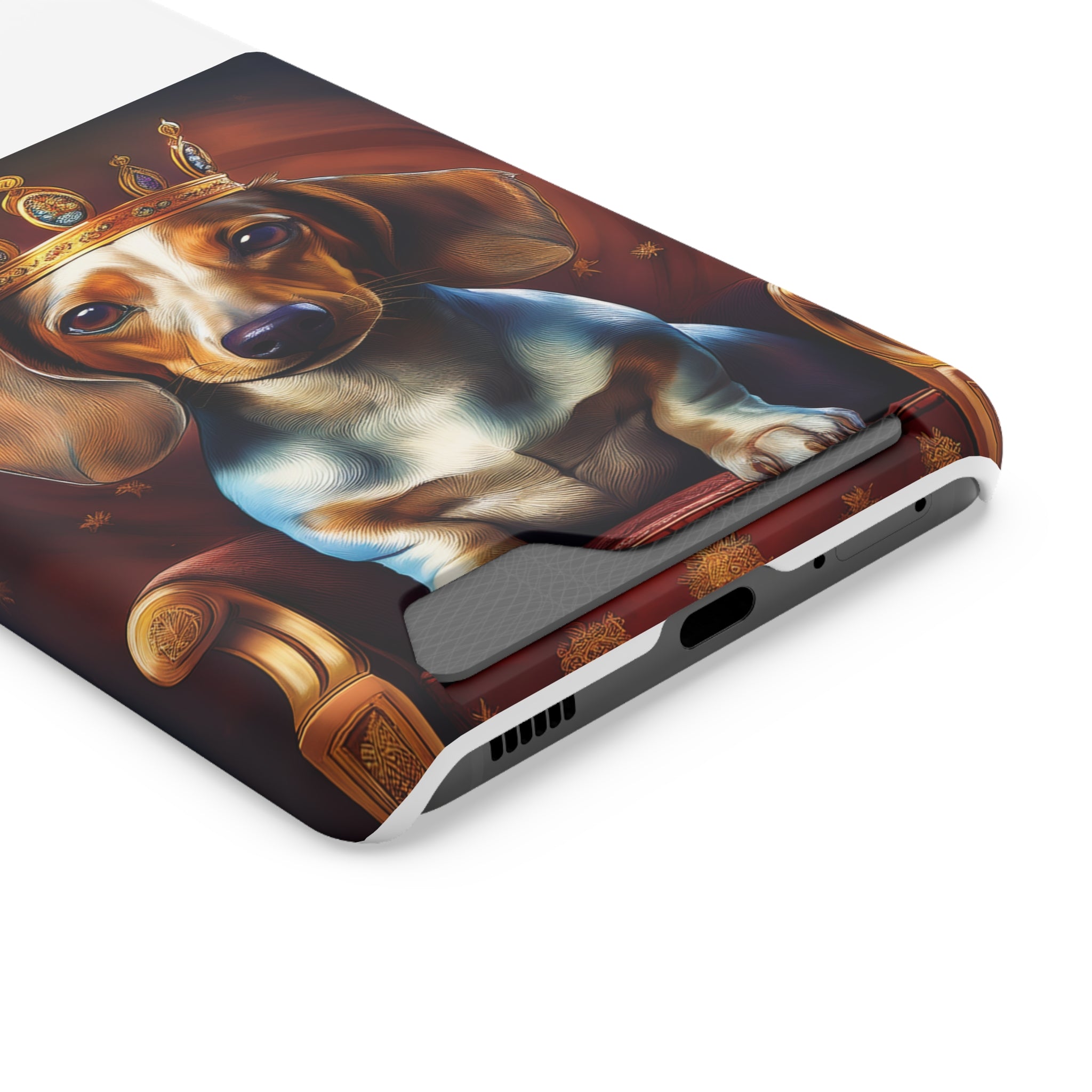 Dachshund Royal Phone Case with Card Holder