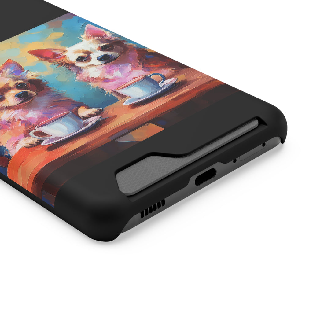 Cafe con Chihuahua Phone Case with Card Holder