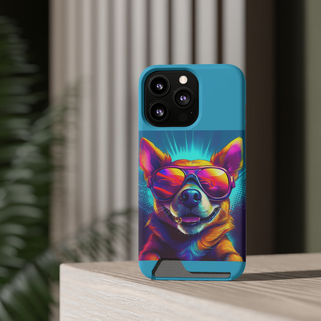 Chihuahua Cool Sunglasses Phone Case with Card Holder