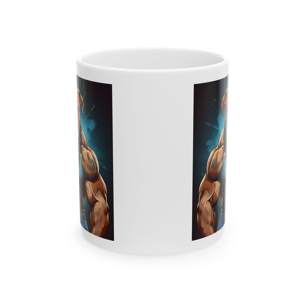 Pitbull Body Builder Ceramic Mug, (11oz, 15oz)