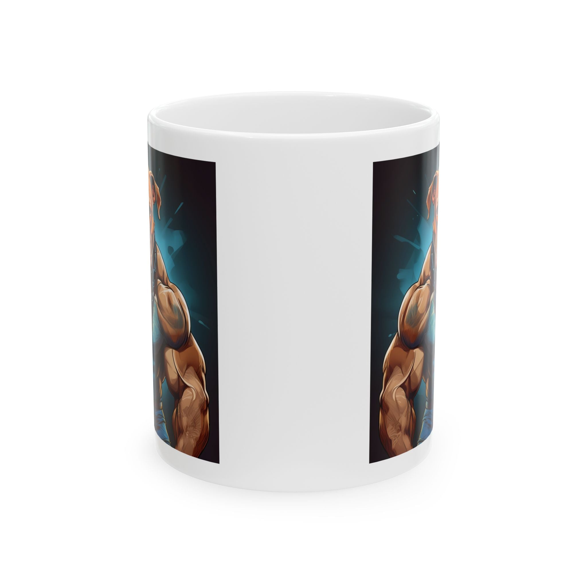 Pitbull Body Builder Ceramic Mug, (11oz, 15oz)