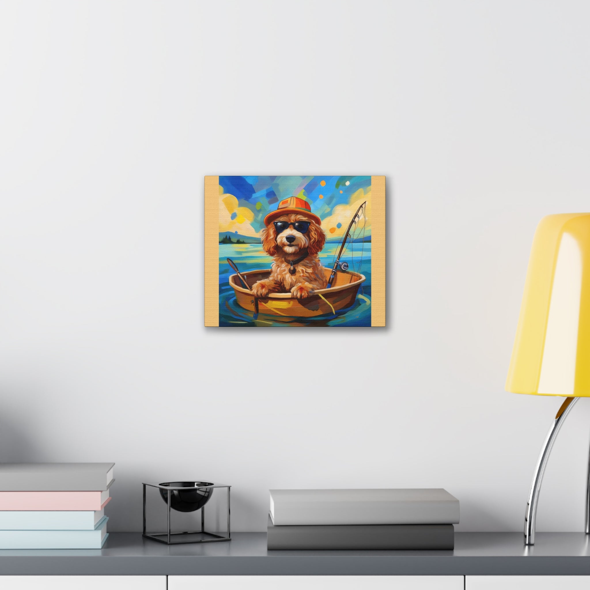 Doodle Fishing Canvas Painting