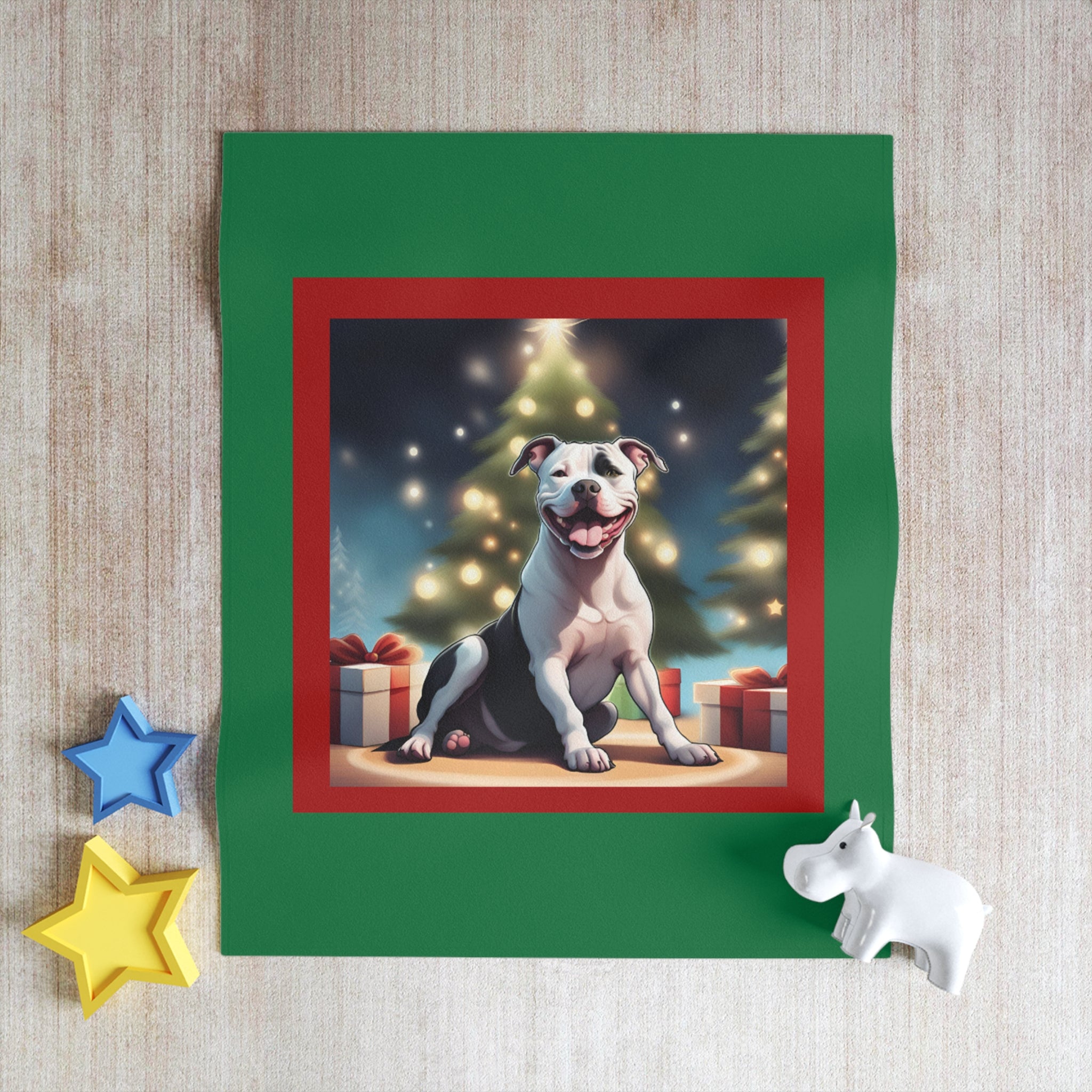 Pit Bull Holiday Throw Blanket