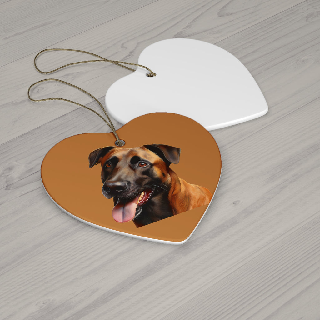 Belgian Malinois Shepherd Ceramic Ornament