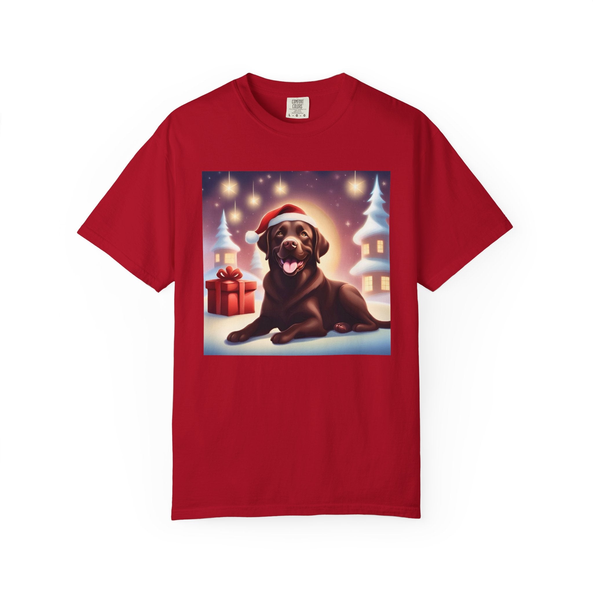 Chocolate Lab Holiday Unisex Garment-Dyed T-shirt