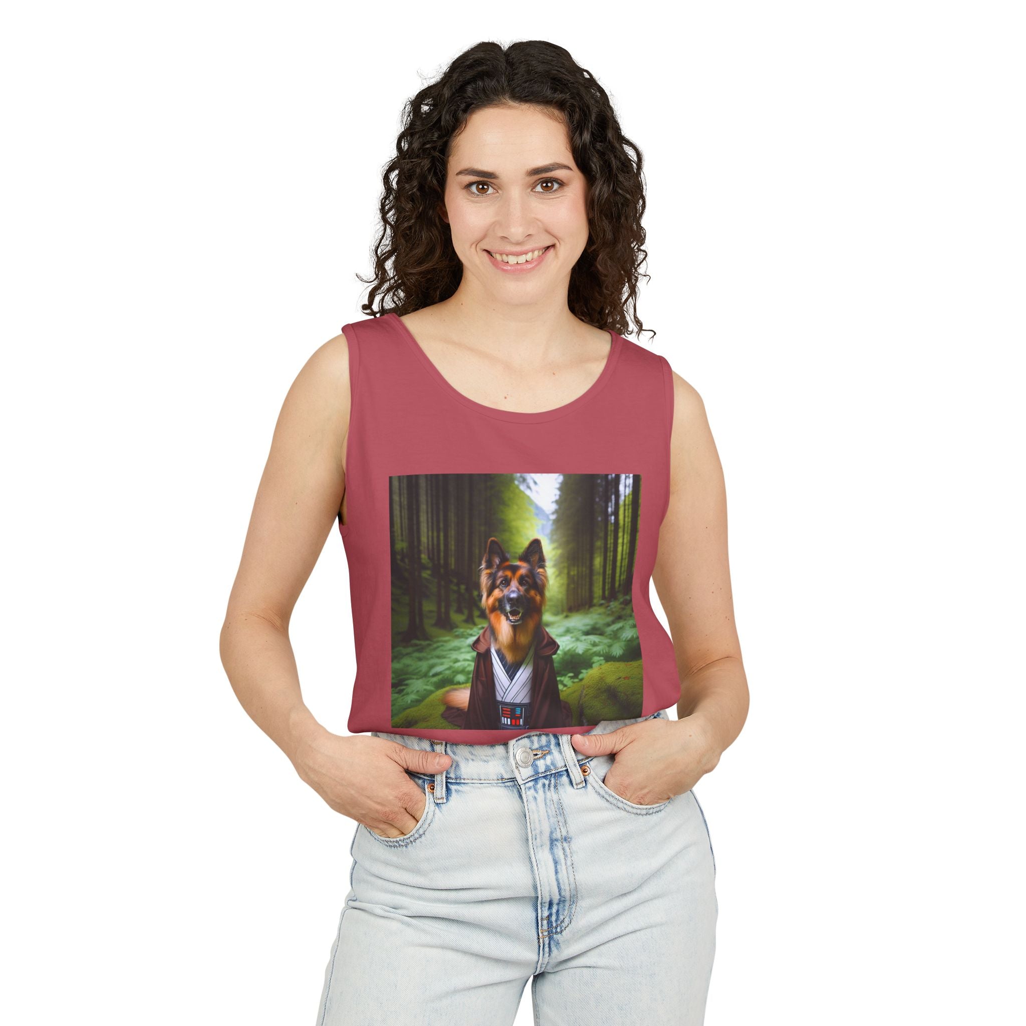German Shepherd Forest Knight Unisex Tank Top