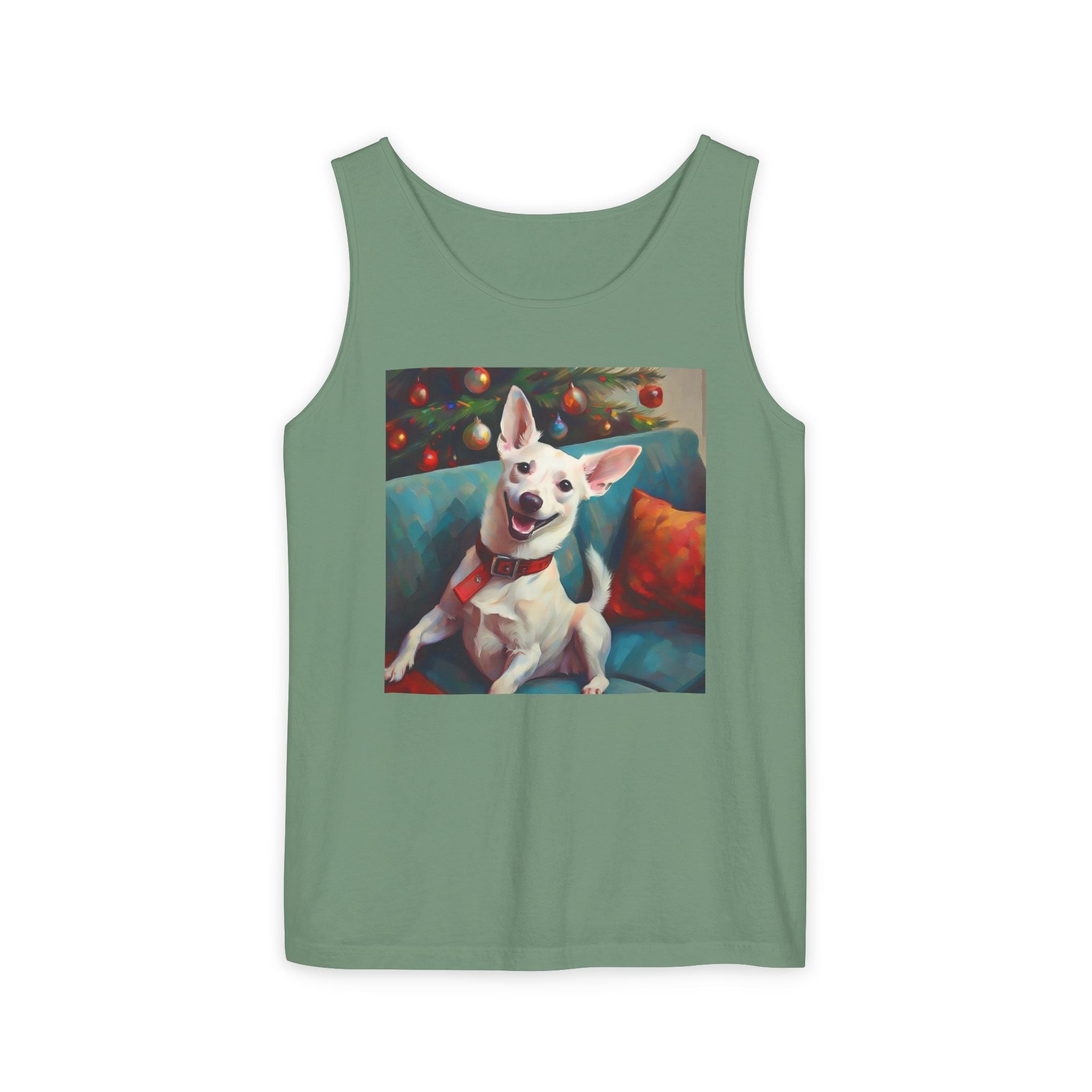 White Corgi Holiday II Unisex Tank Top