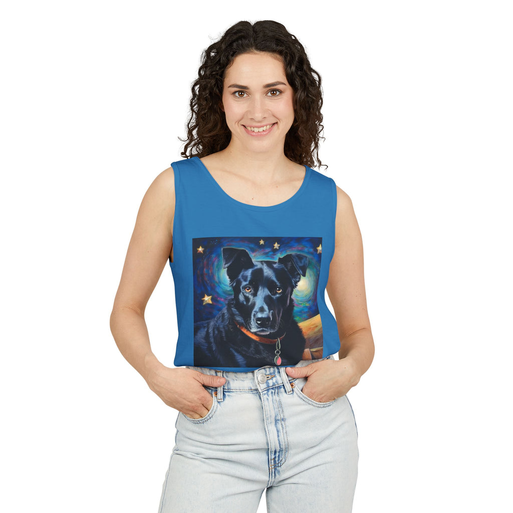 Black Shepherd Lab Stary Night Unisex Tank Top