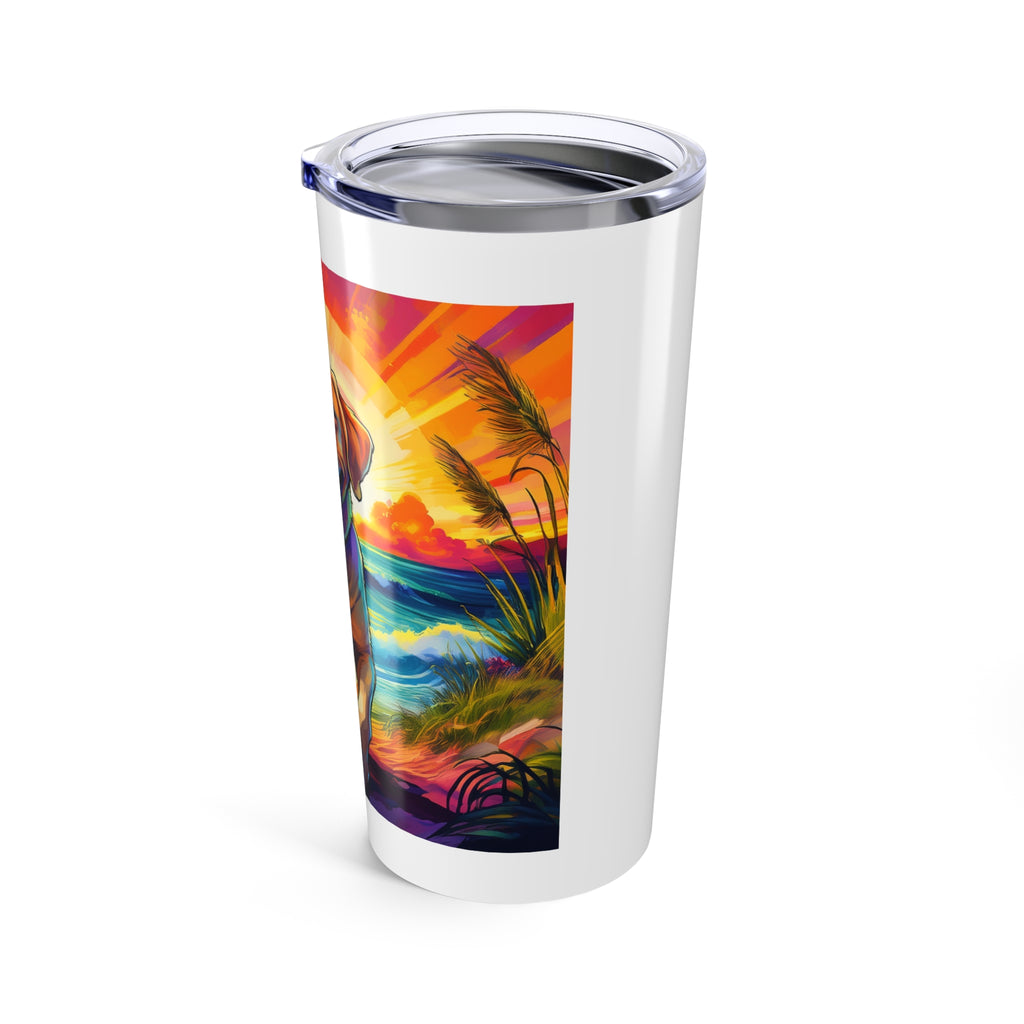 Yellow Lab Sunset Beach Tumbler 20oz