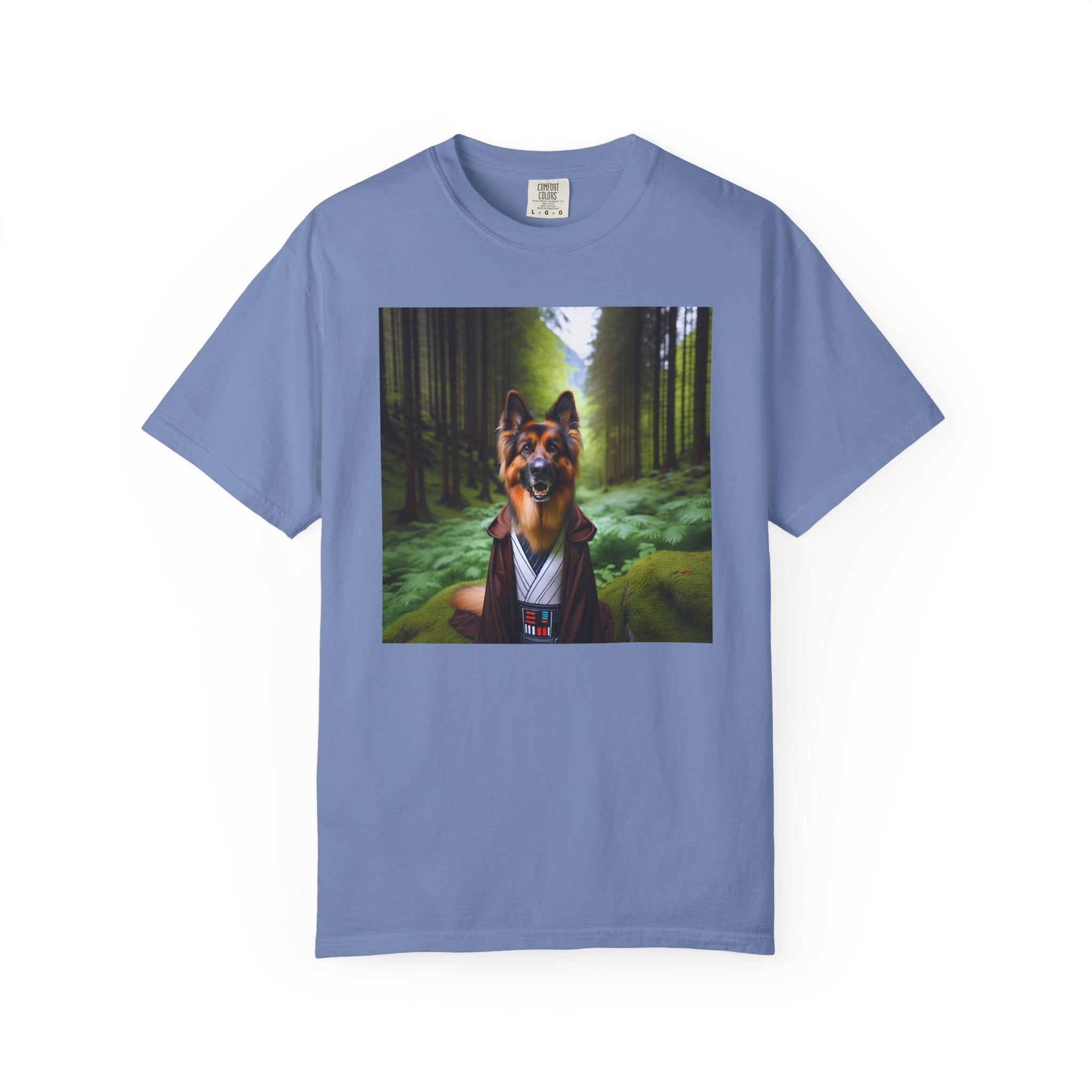 German Shepherd Forest Knight Unisex Garment-Dyed T-shirt