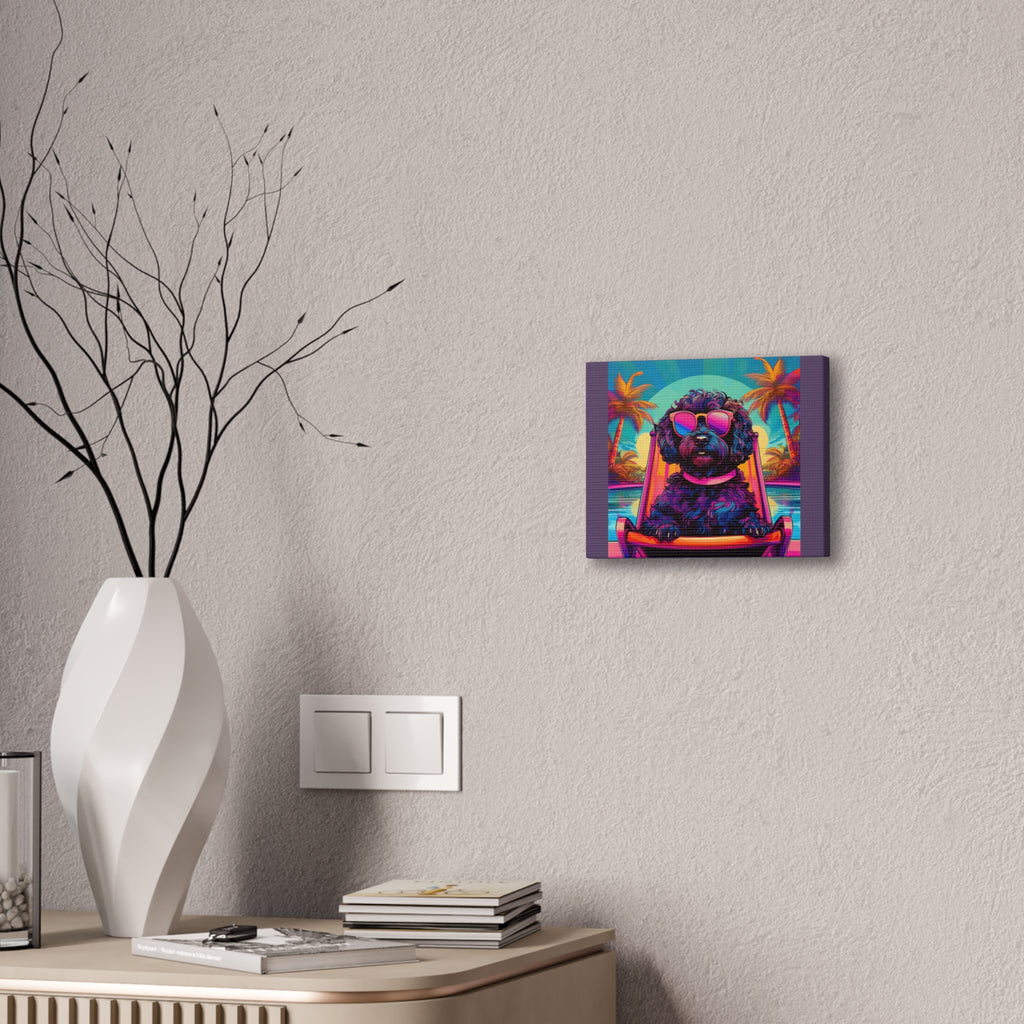 Doodle Poolside Canvas Painting