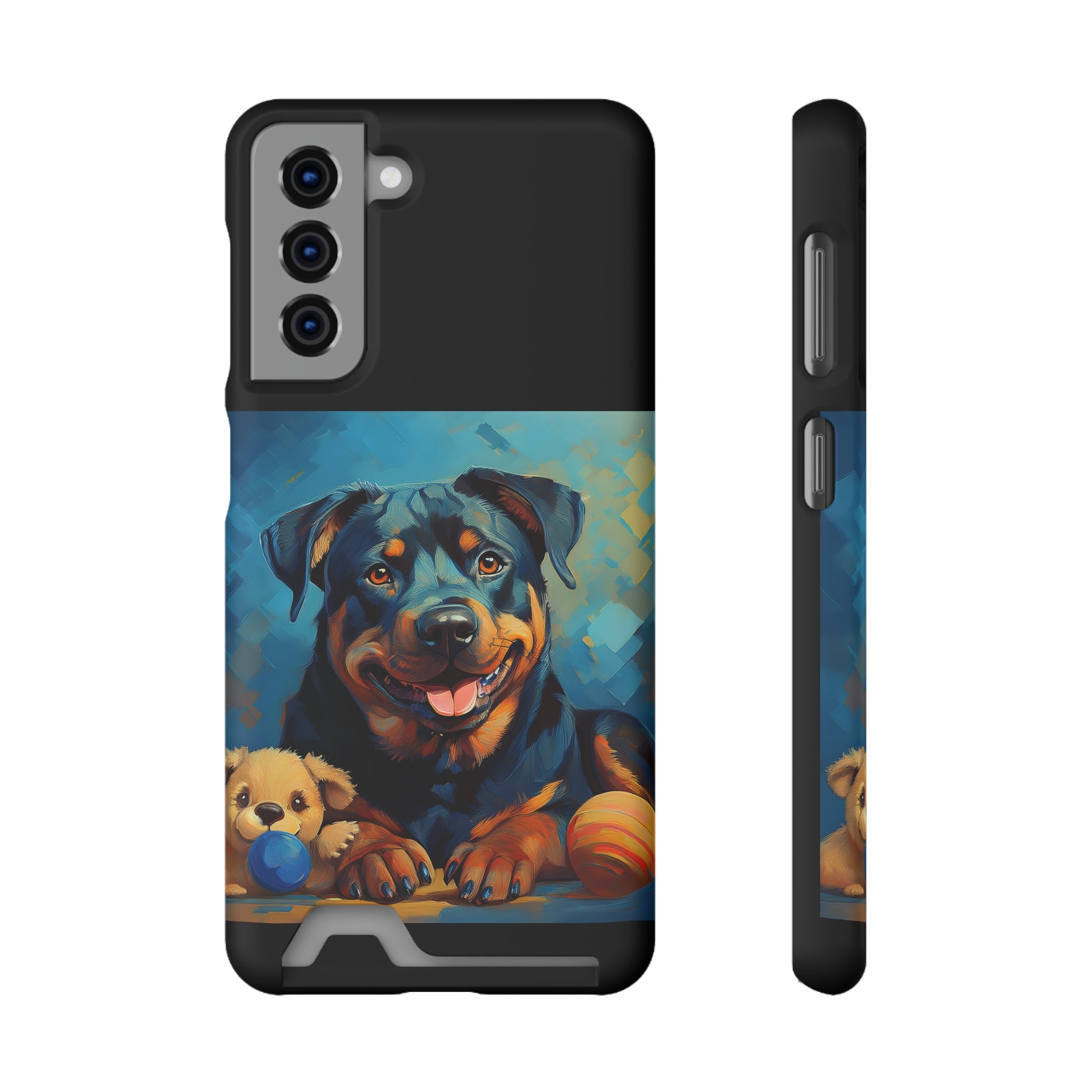 Rottweiler Phone Case with Card Holder