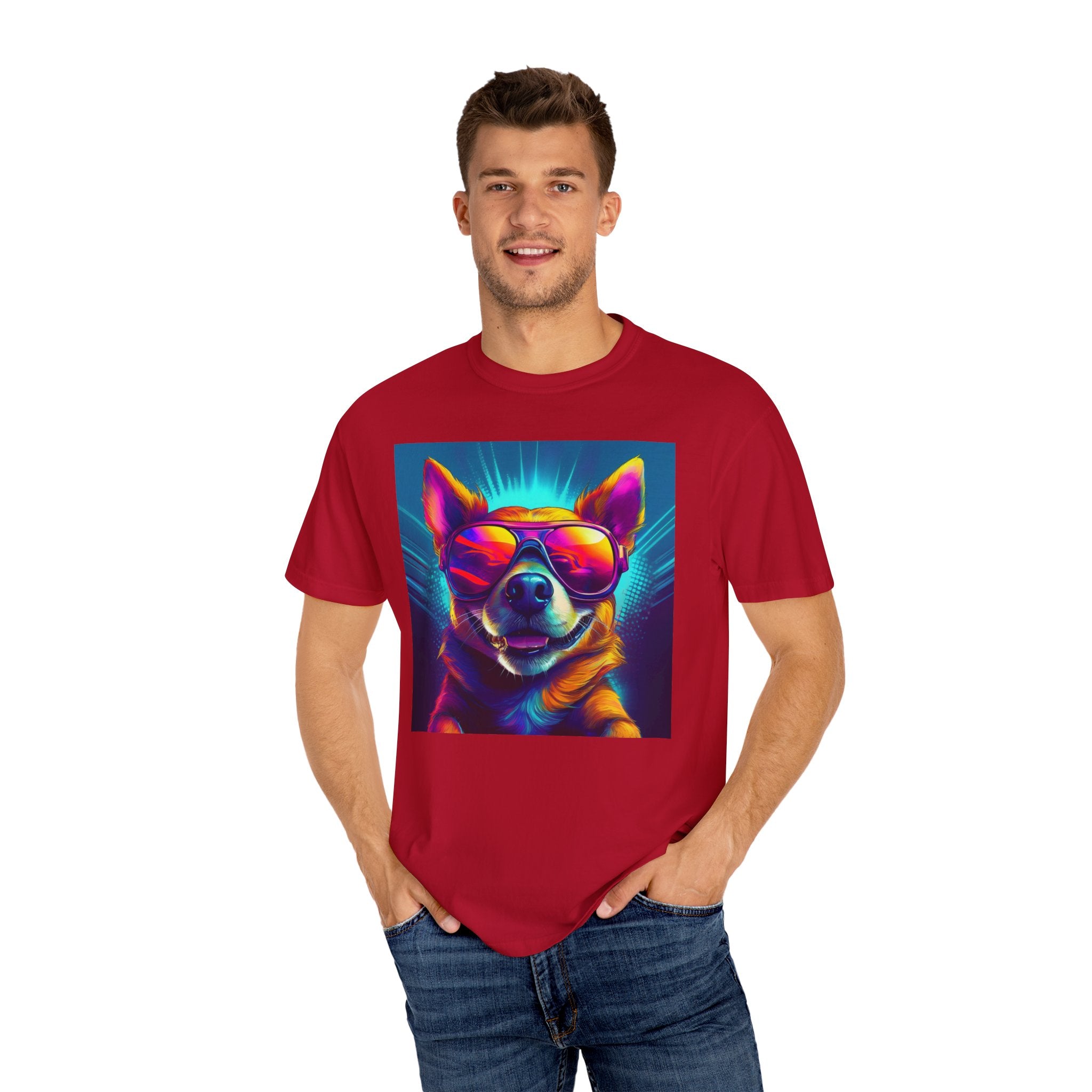 Chihuahua Cool Sunglasses Unisex Garment-Dyed T-shirt