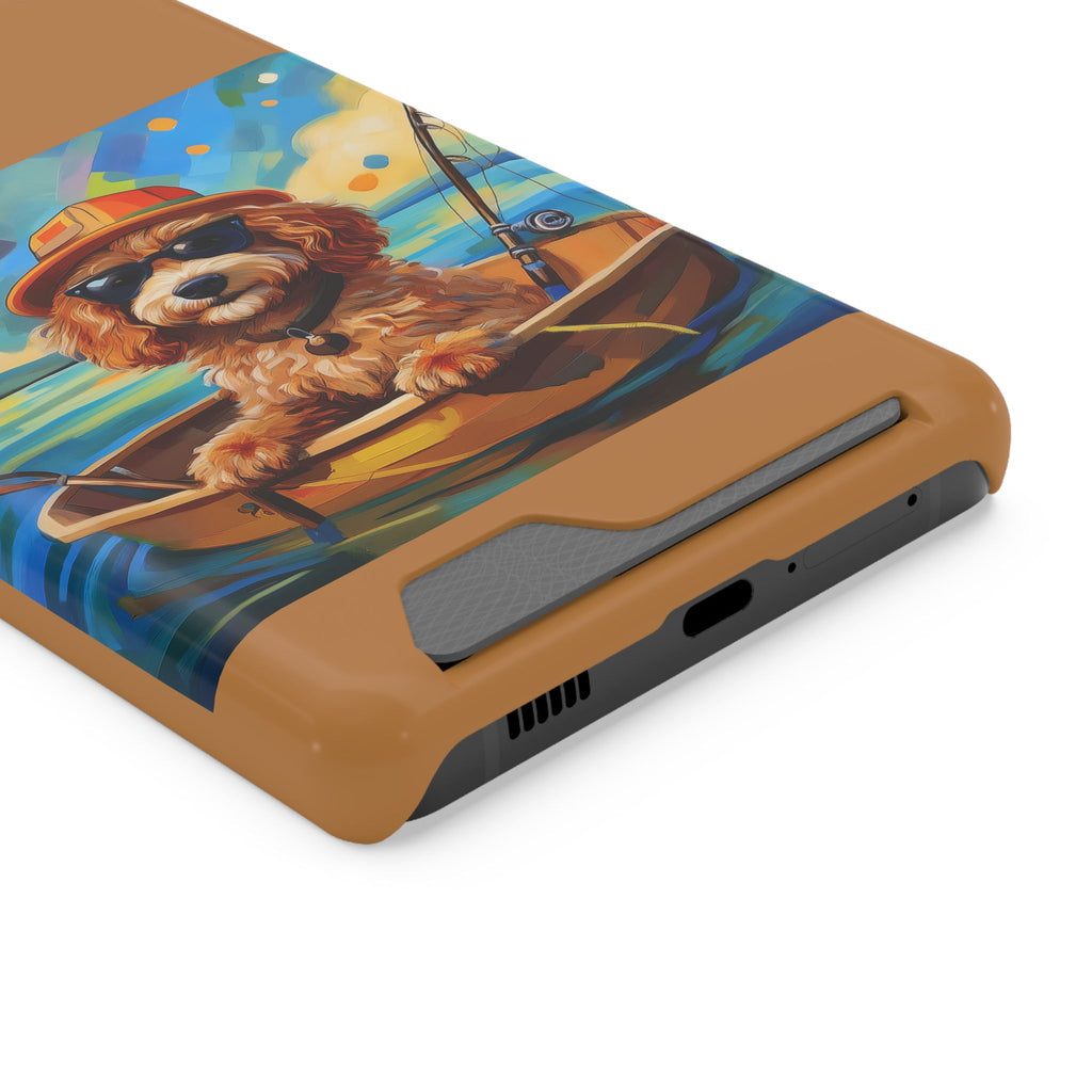 Doodle Fishing Phone Case with Card Holder