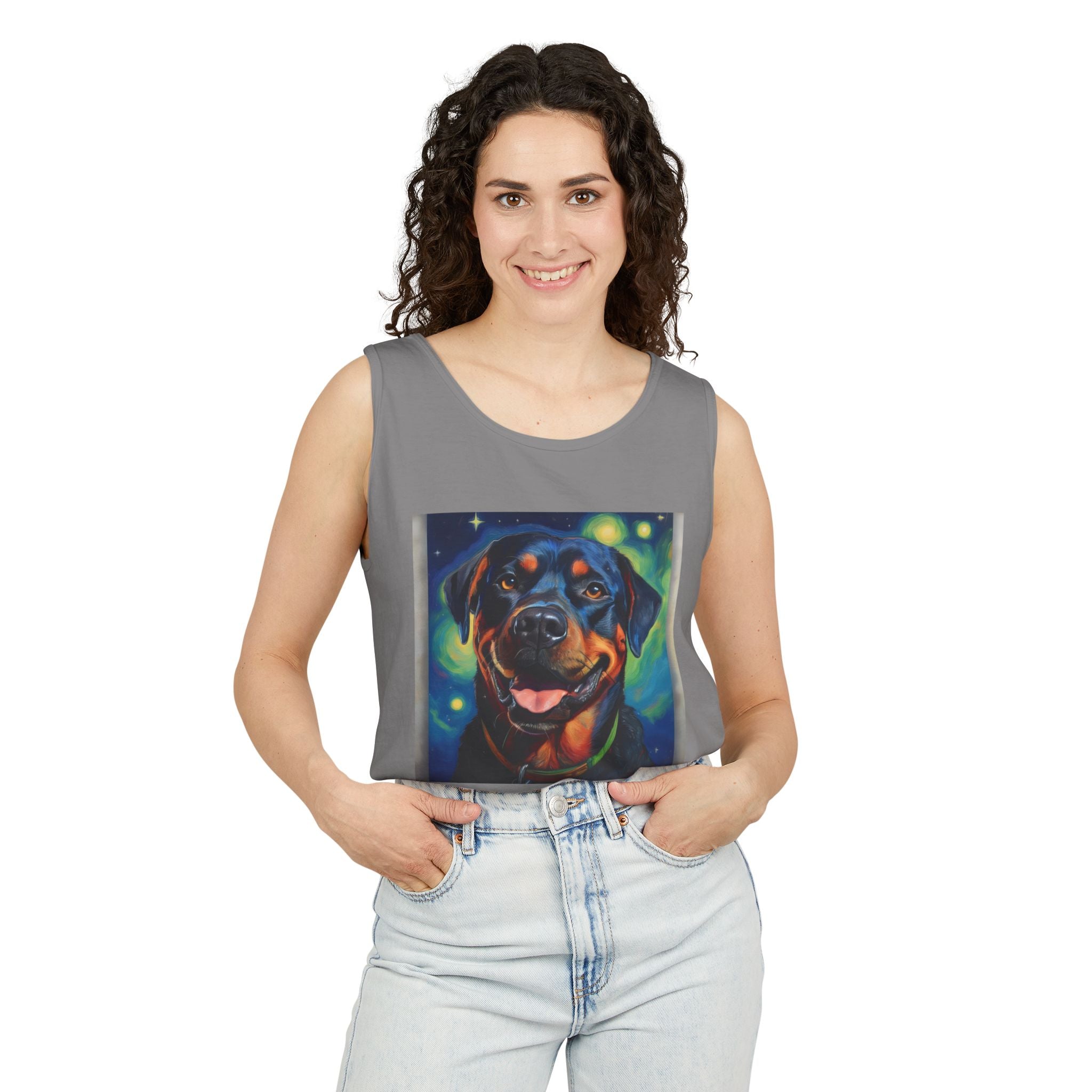 Rottweiler Stary Night Unisex Tank Top