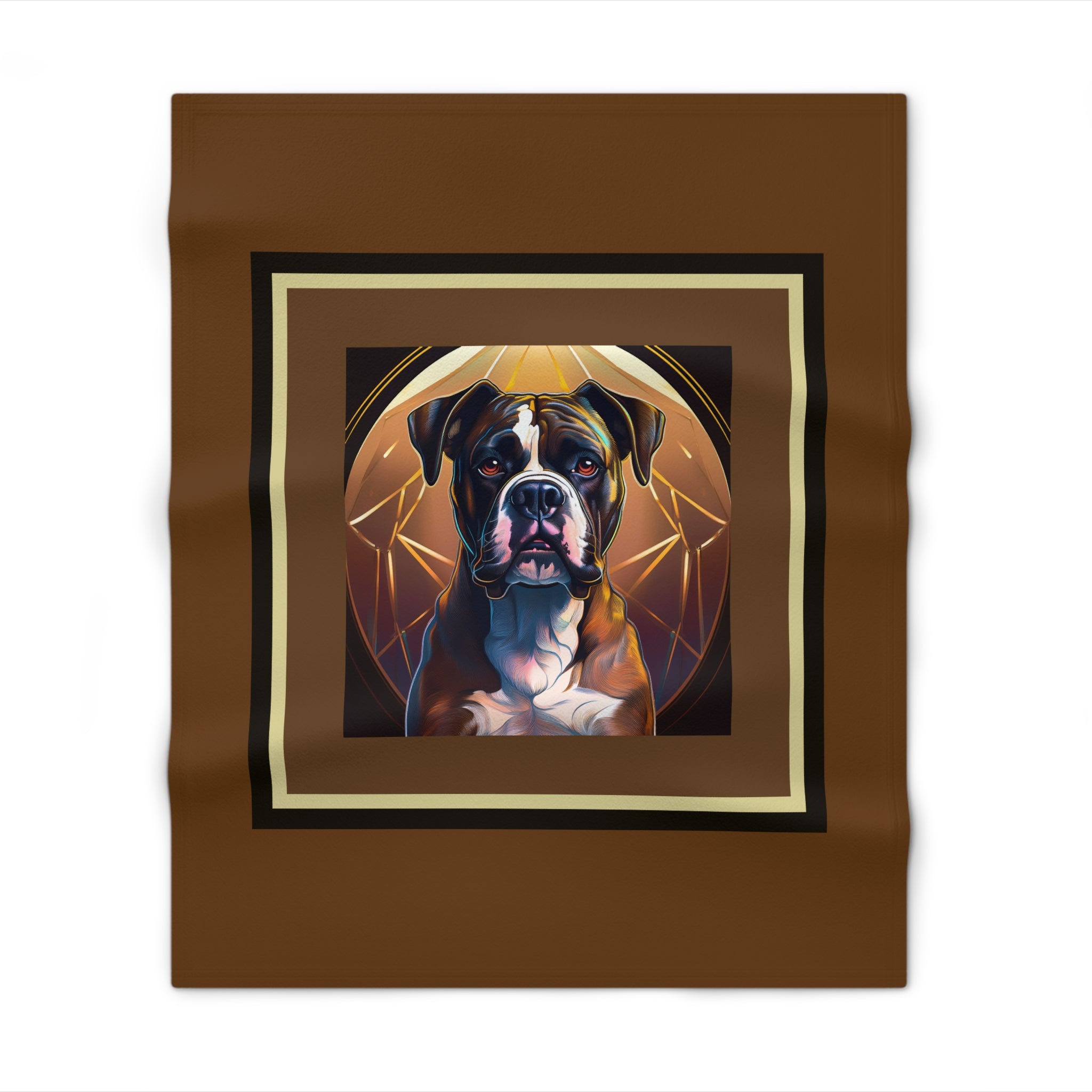 Brindle Gold Boxer Throw Blanket