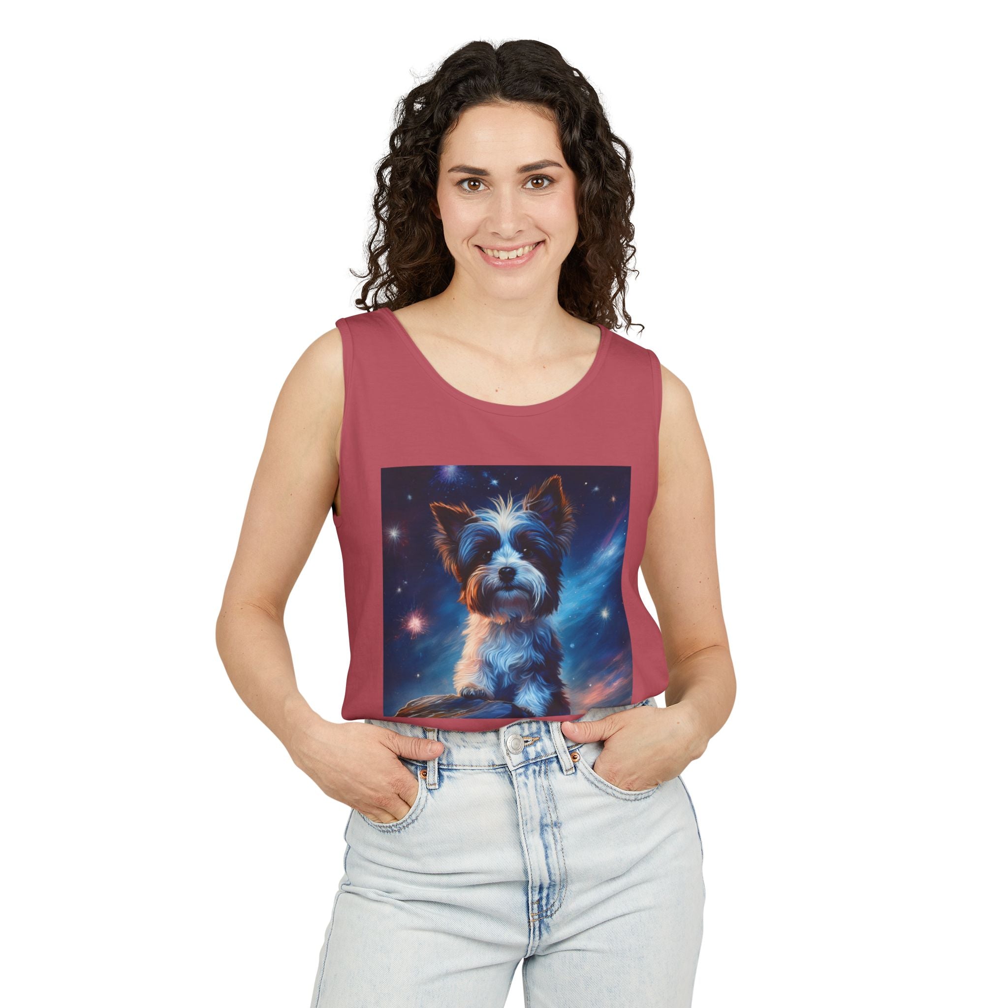 Biewer Terrier Stary Night Unisex Tank Top