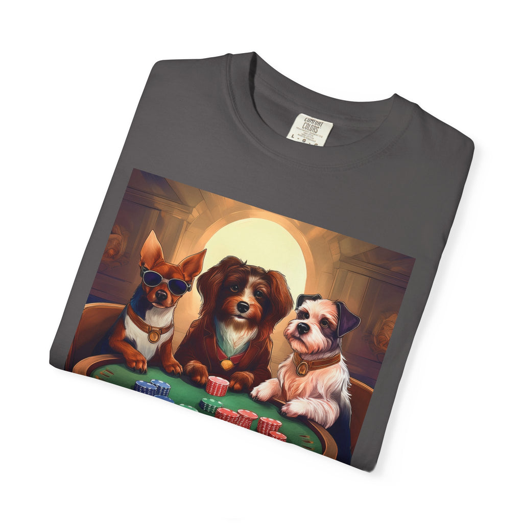 Puppy Poker Unisex Garment-Dyed T-shirt