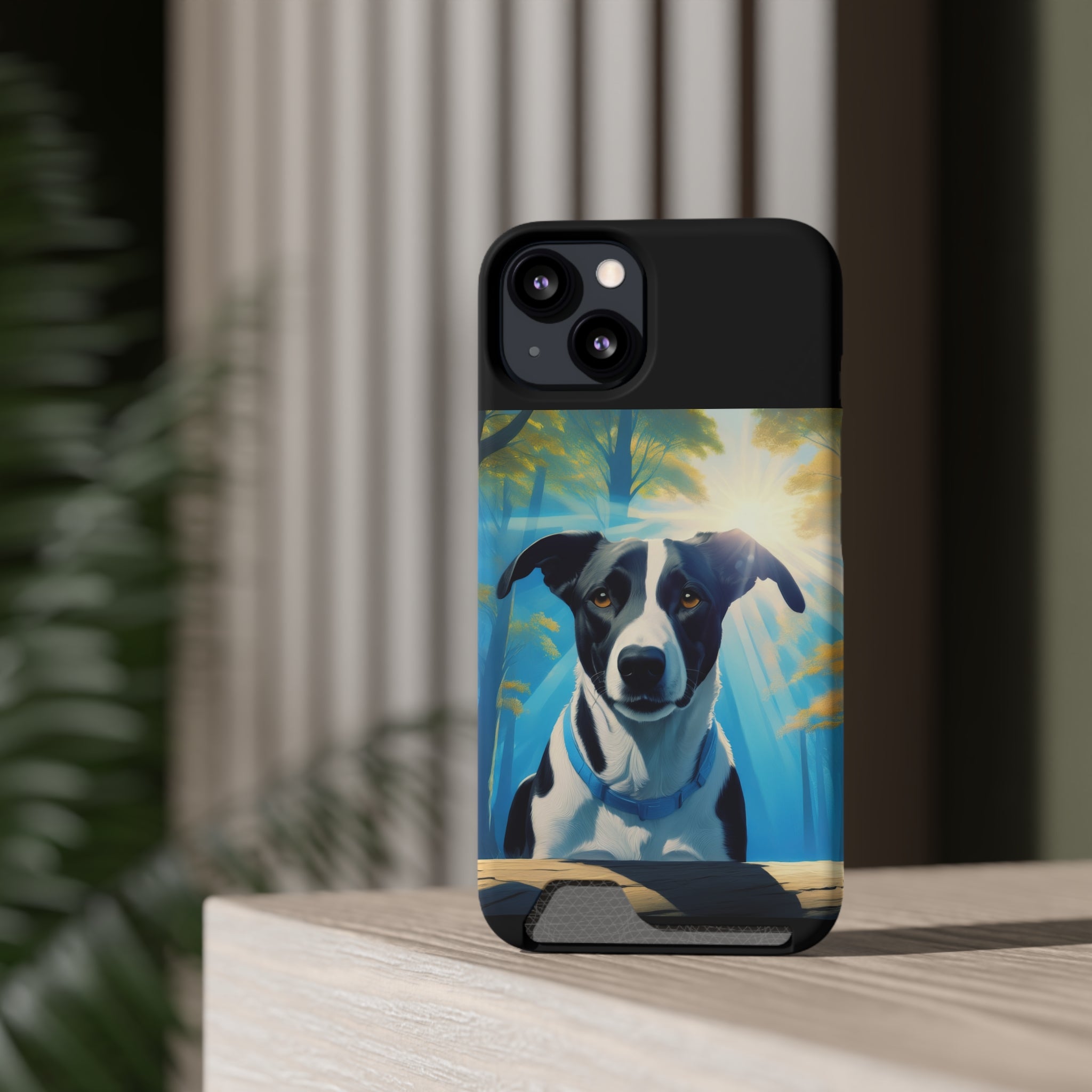 Coonhound Forest Phone Case with Card Holder