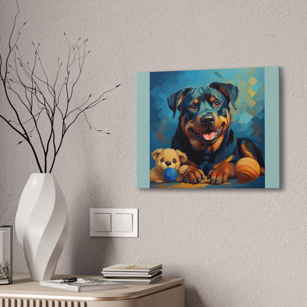 Rottweiler Canvas Painting