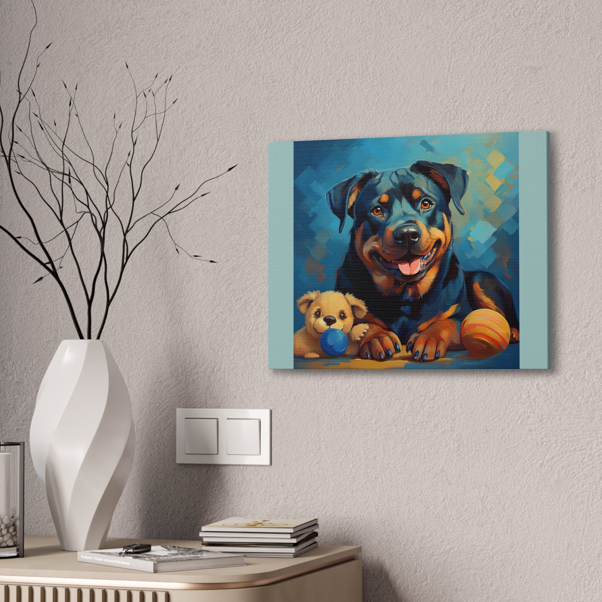 Rottweiler Canvas Painting