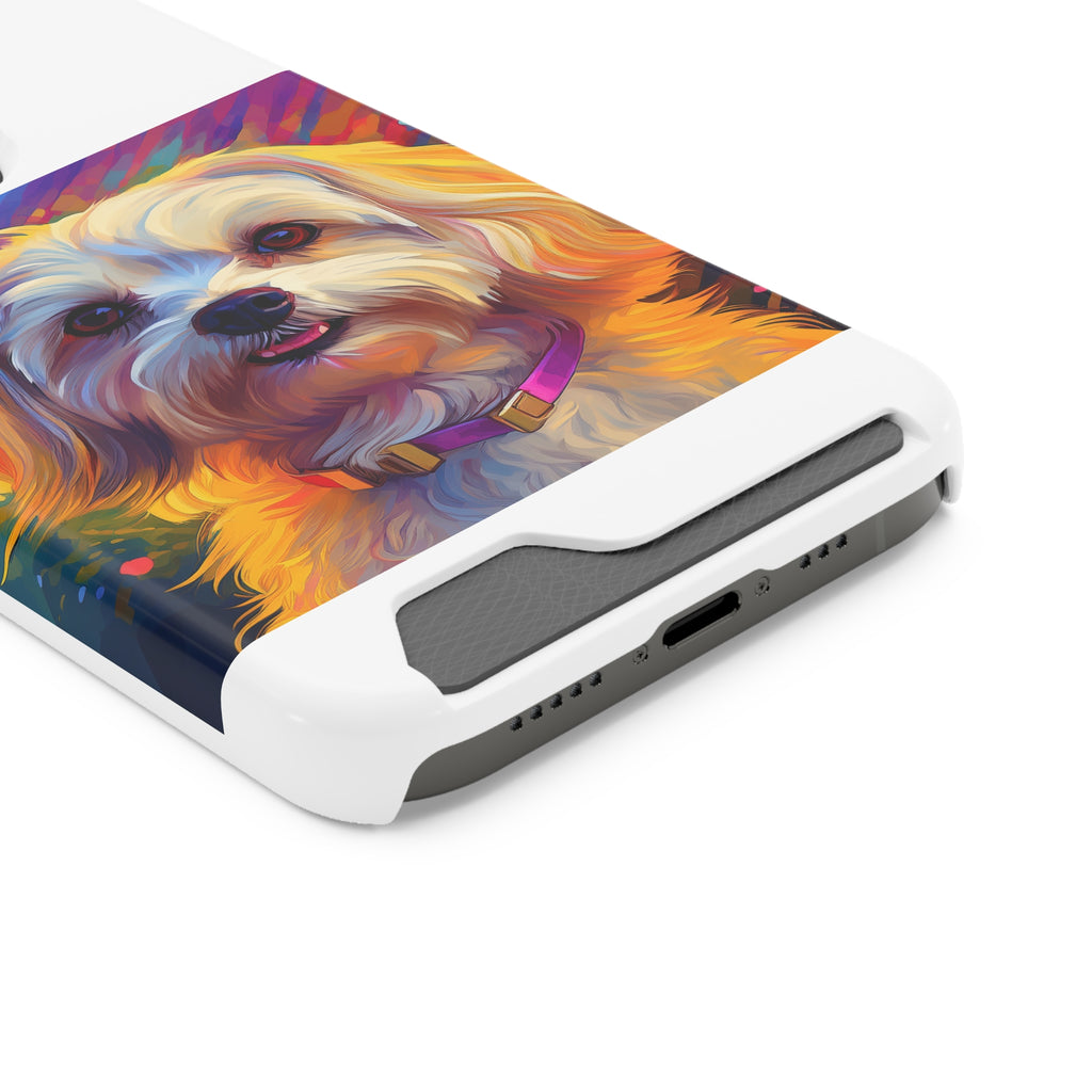 Havanese Phone Case with Card Holder