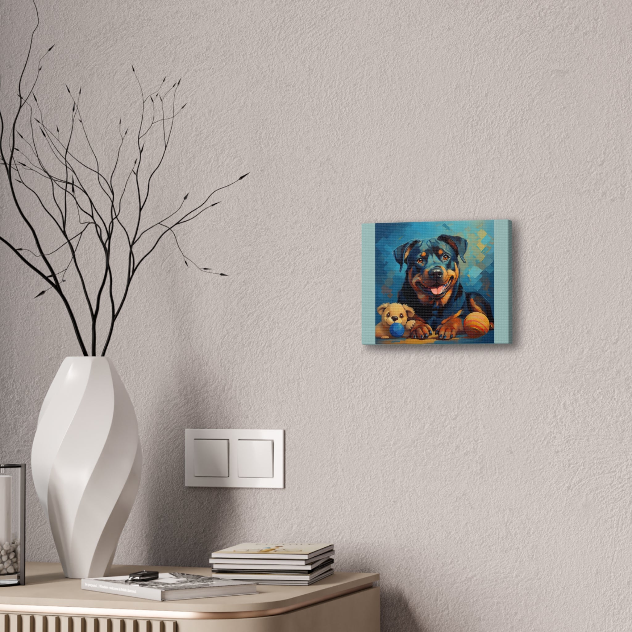 Rottweiler Canvas Painting