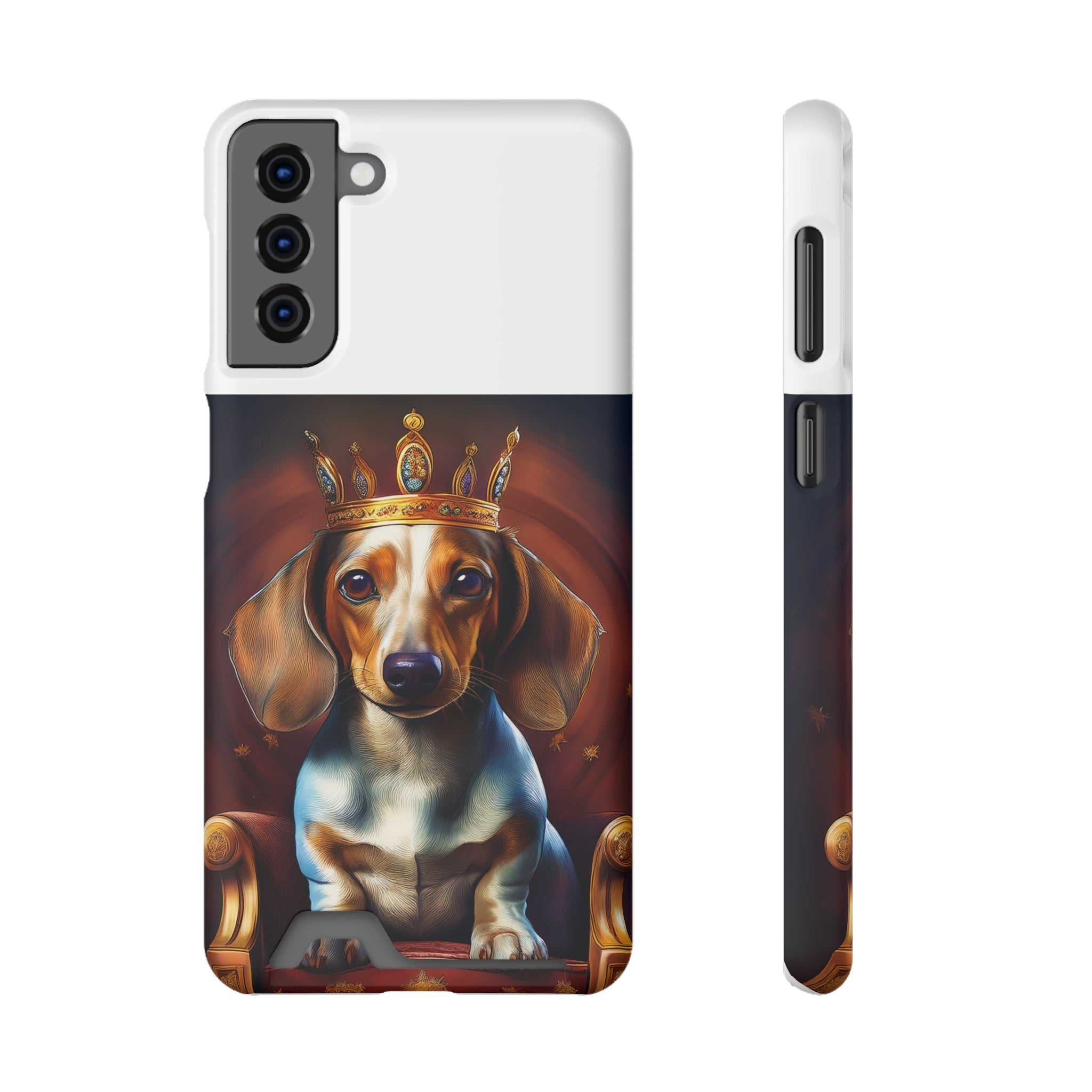 Dachshund Royal Phone Case with Card Holder