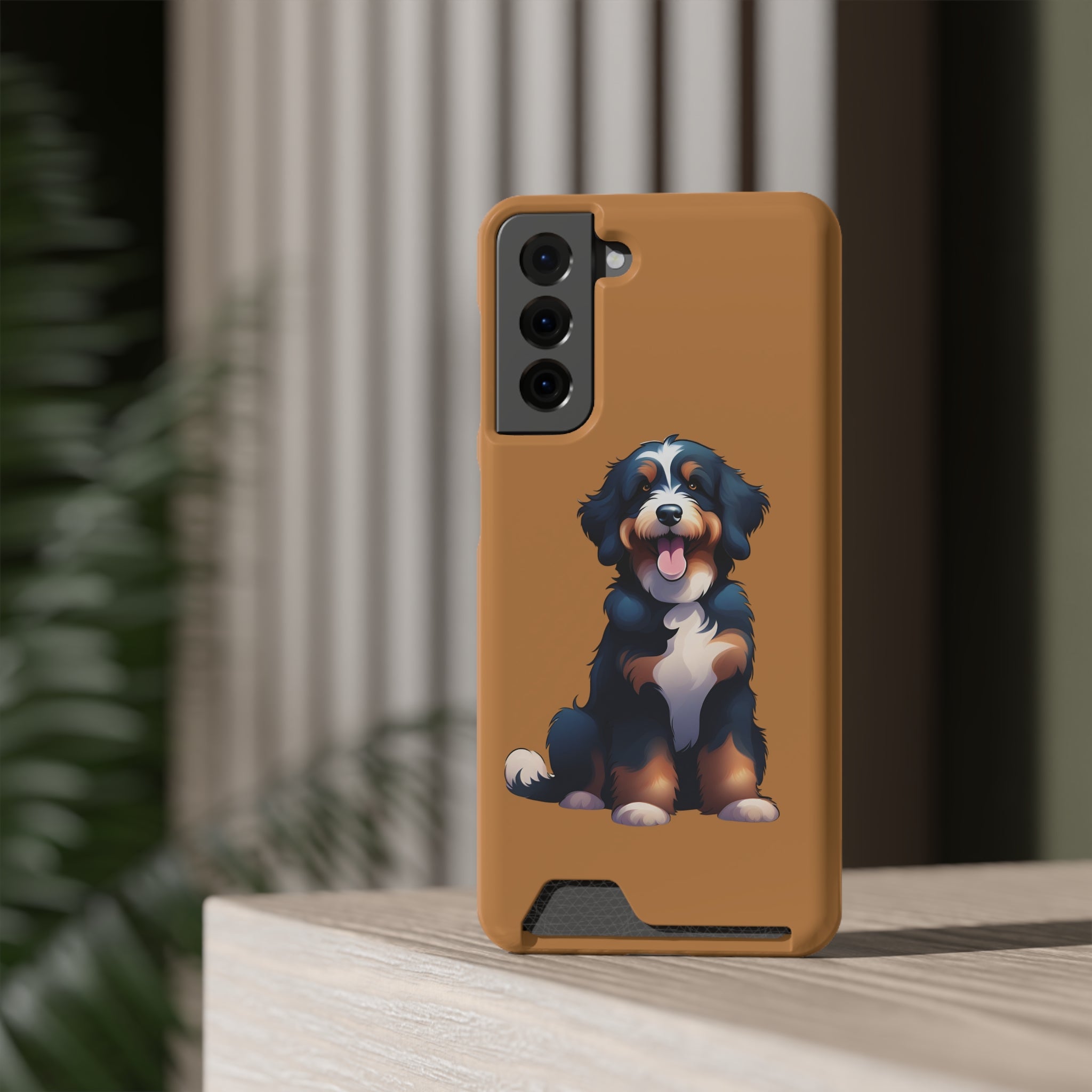Bernie doodle Phone Case with Card Holder