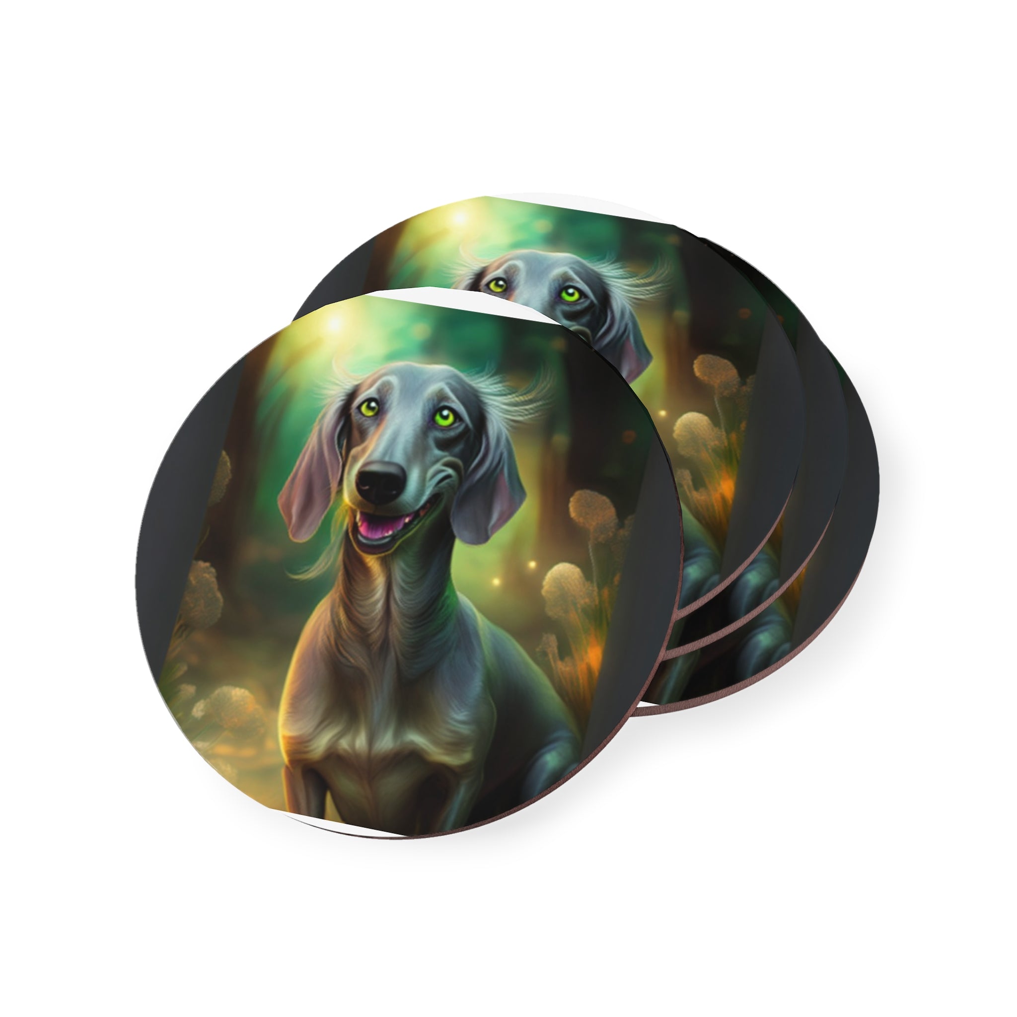 Silver Grey Dachshund Coonhound Coasters