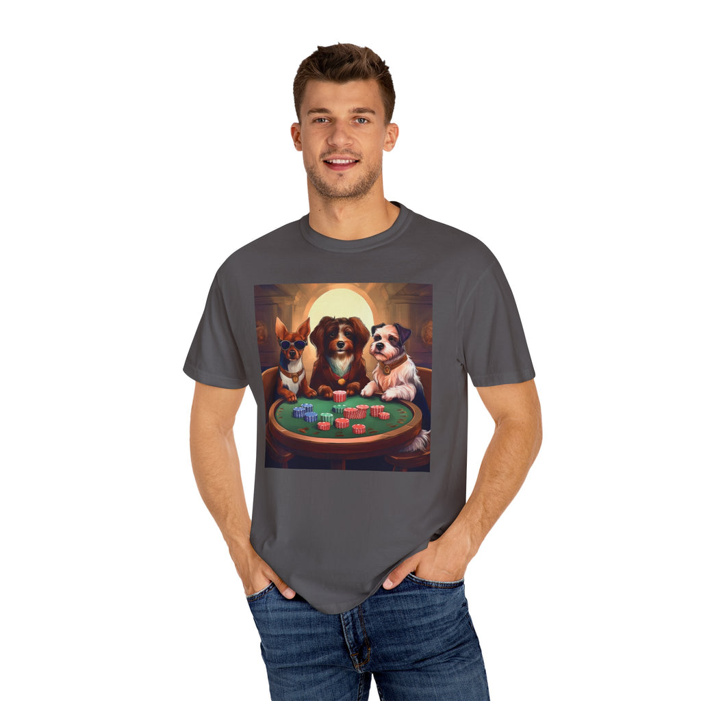 Puppy Poker Unisex Garment-Dyed T-shirt