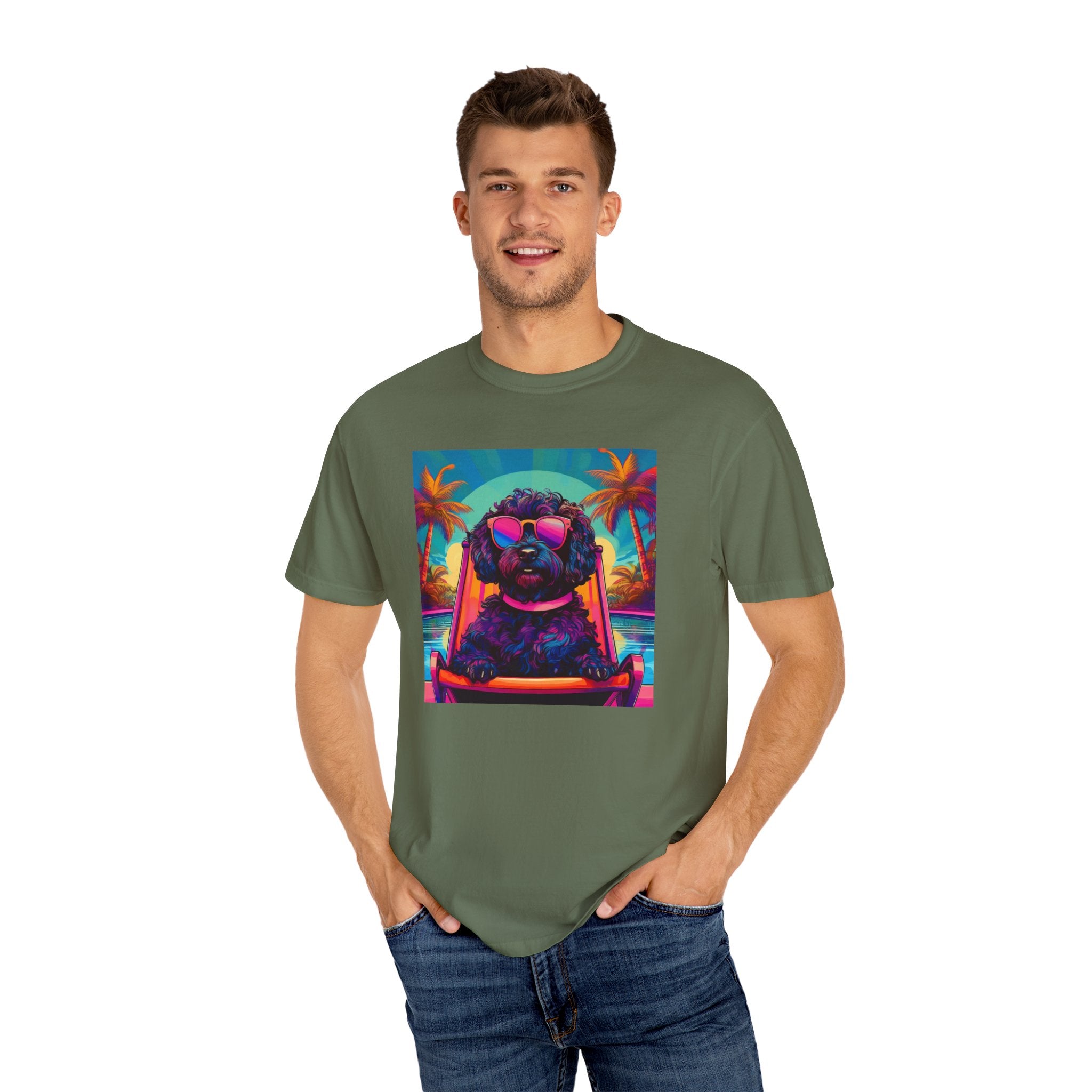 Doodle Poolside Unisex Garment-Dyed T-shirt