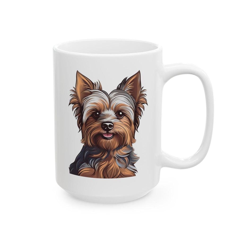 Yorkie Ceramic Mug, (11oz, 15oz)