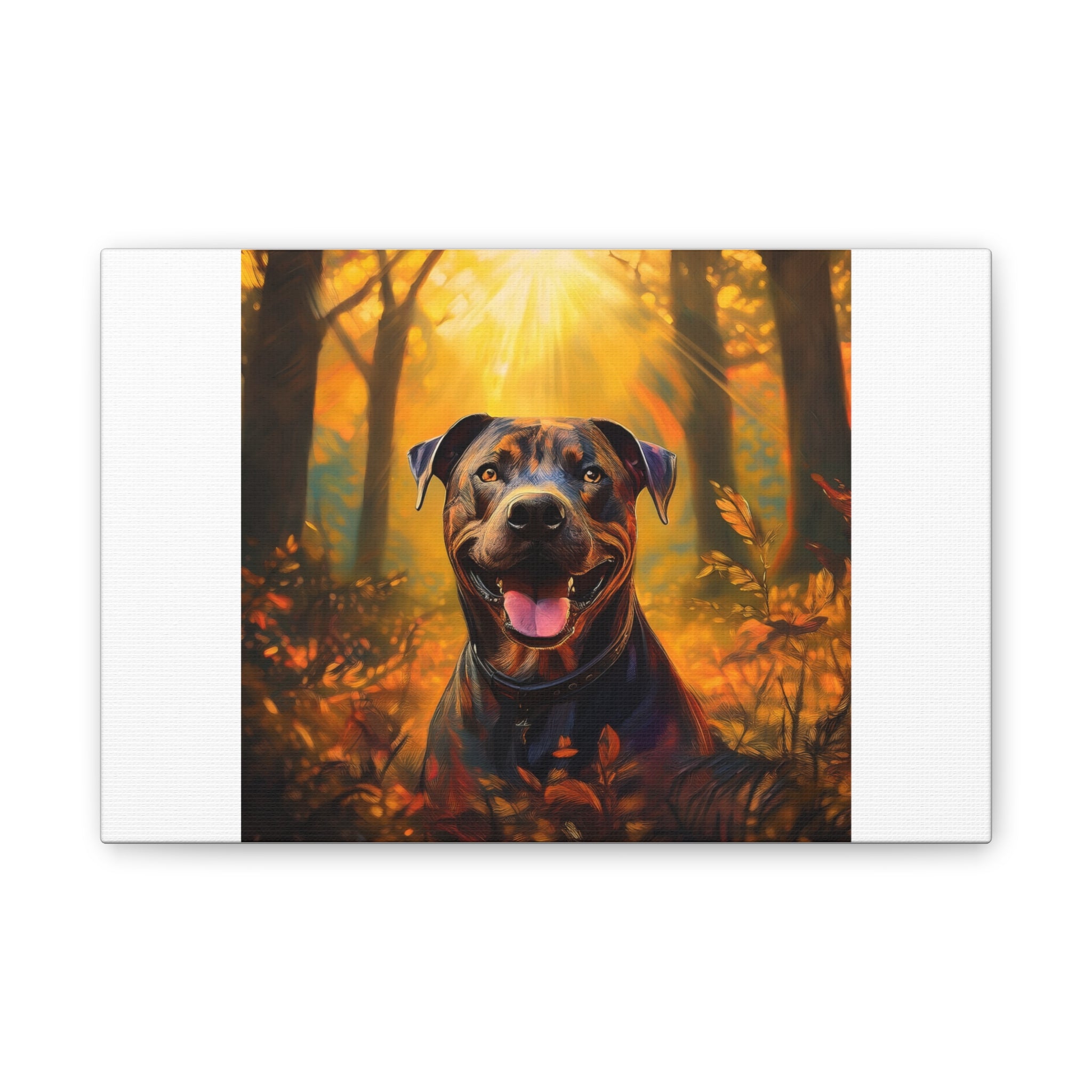 Pit Bull Brindle Autumn Stretched, 0.75"