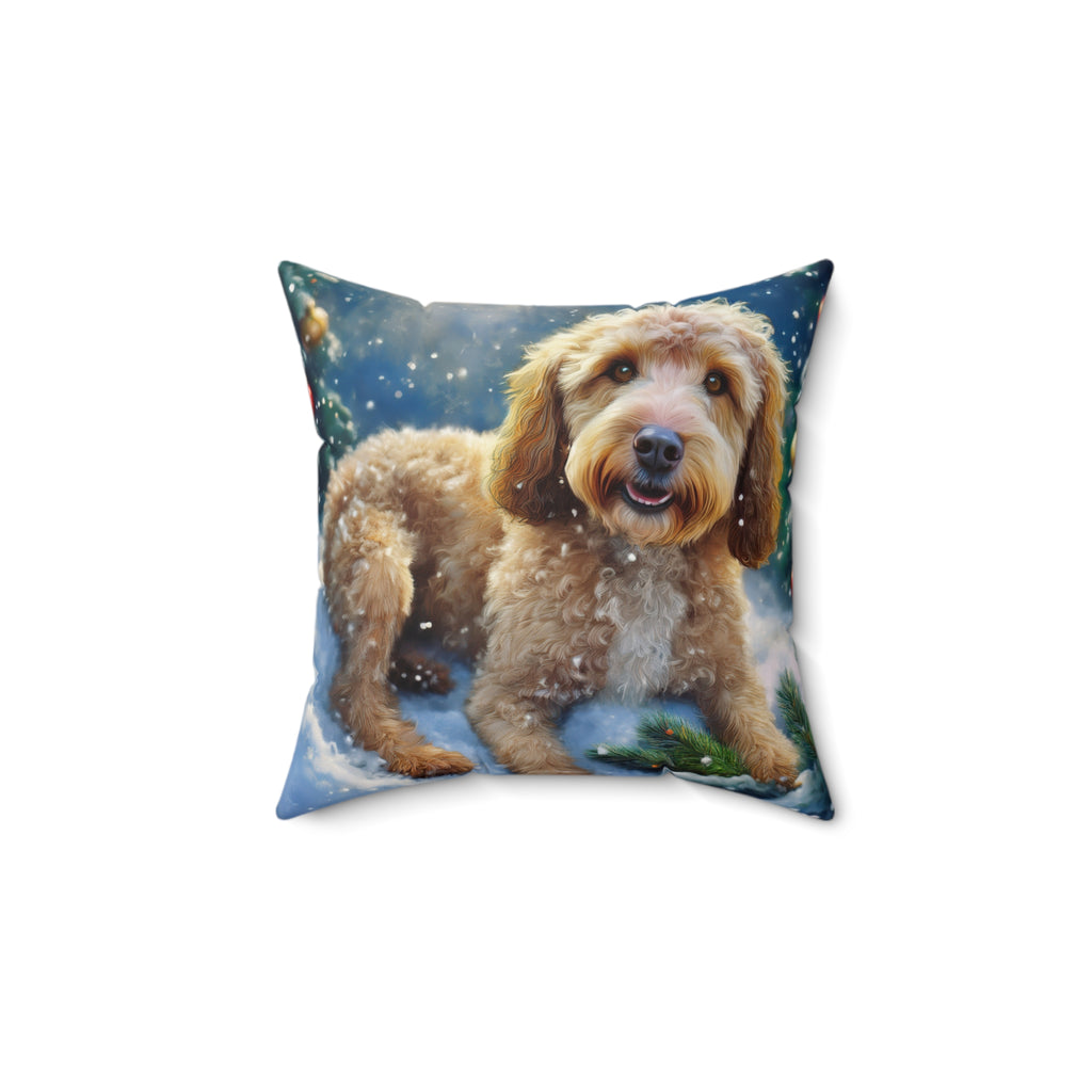 Doodle Holiday Polyester Square Pillow