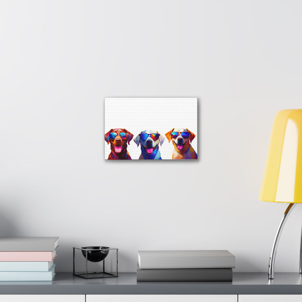 3 Labs Sunglasses Canvas Painting