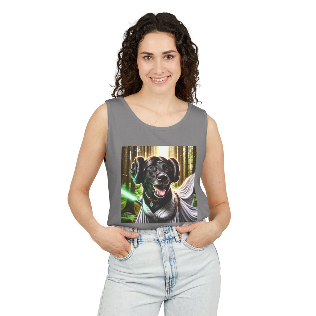 Black Lab Galaxy Princess Unisex Tank Top