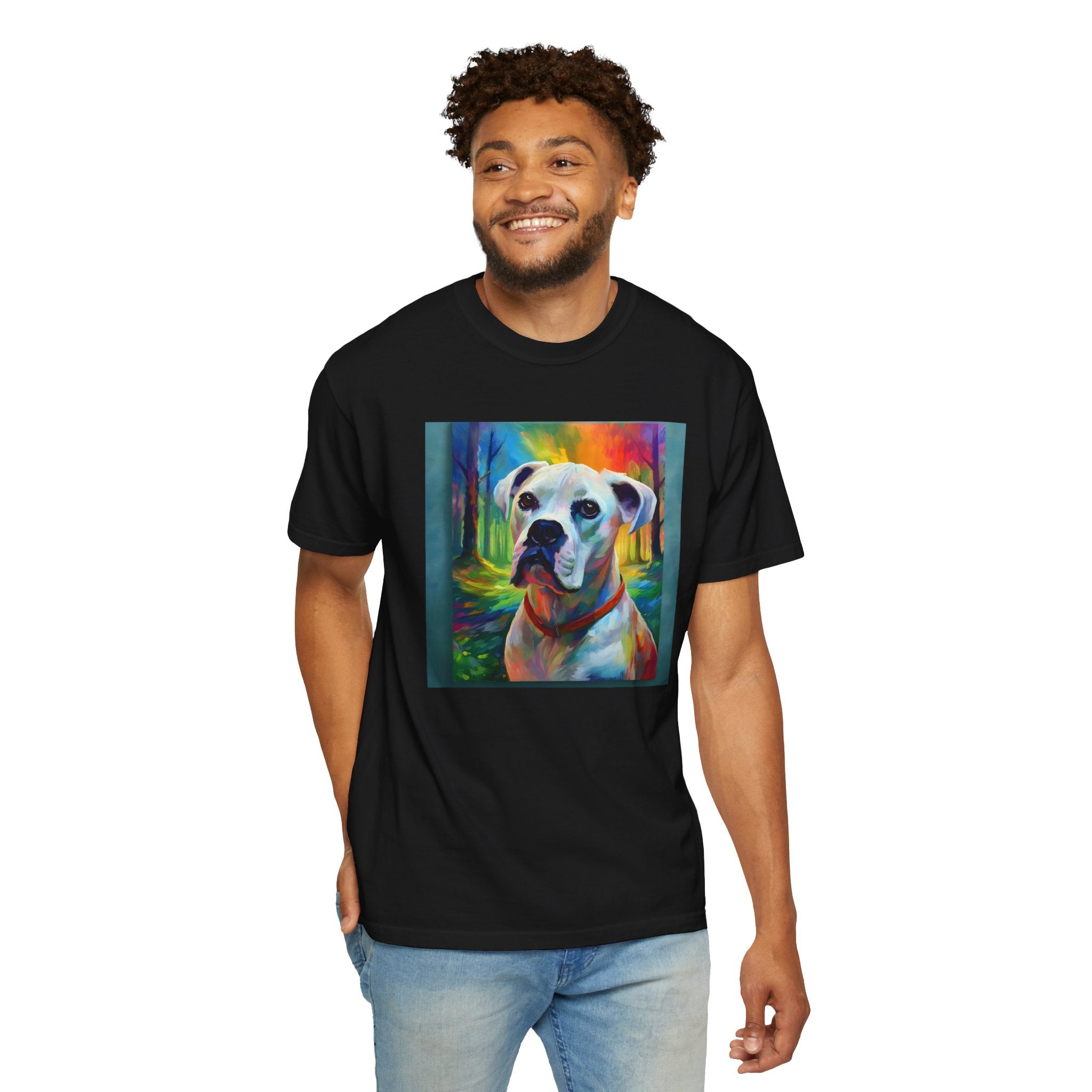 Boxer Rainbow Sky Unisex Garment-Dyed T-shirt