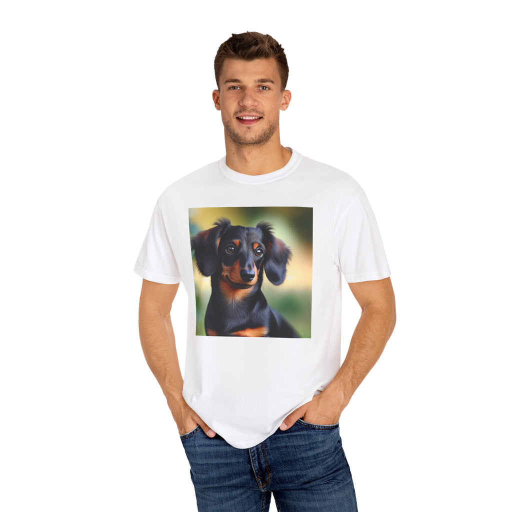 Black/Brown Dachshund Unisex Garment-Dyed T-shirt