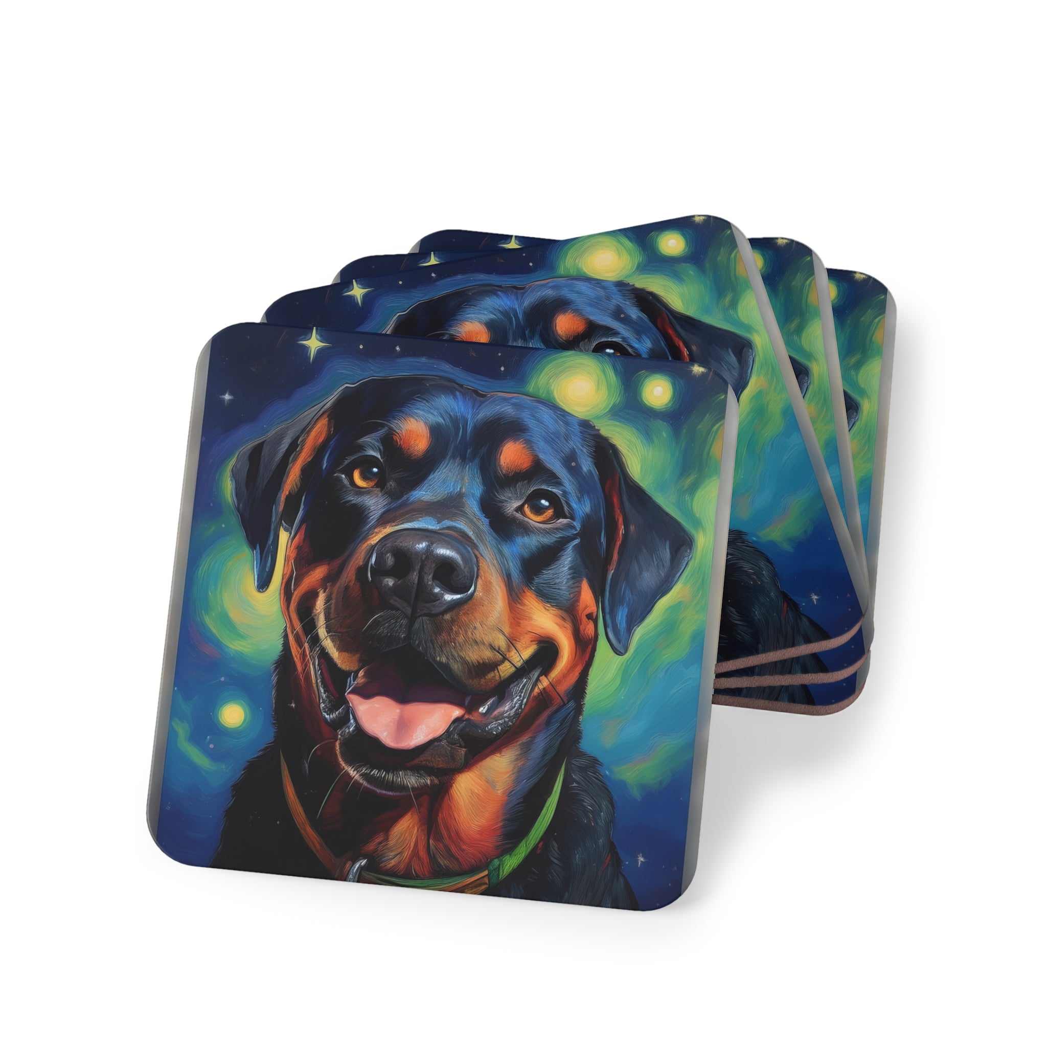 Rottweiler Stary Night Coasters