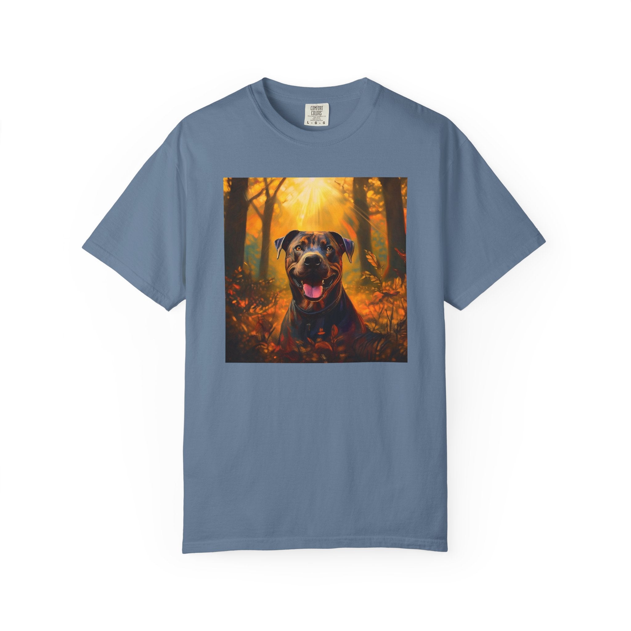 Pit Bull Brindle Autumn Unisex Garment-Dyed T-shirt