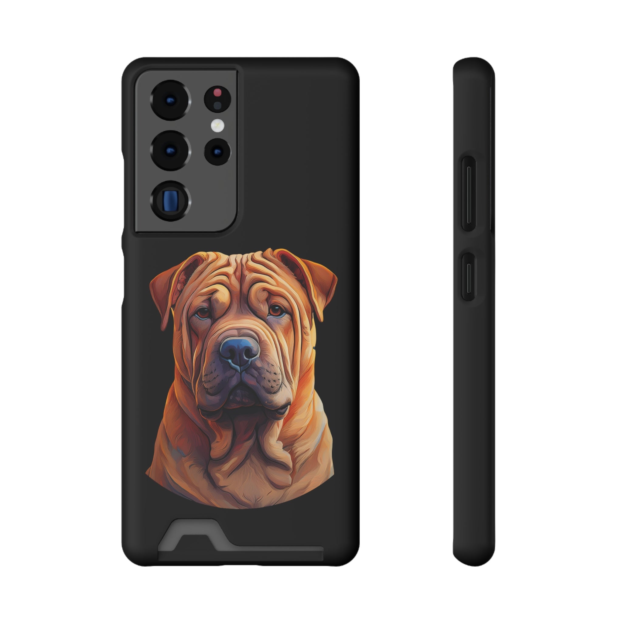 Shar Pei Phone Case with Card Holder