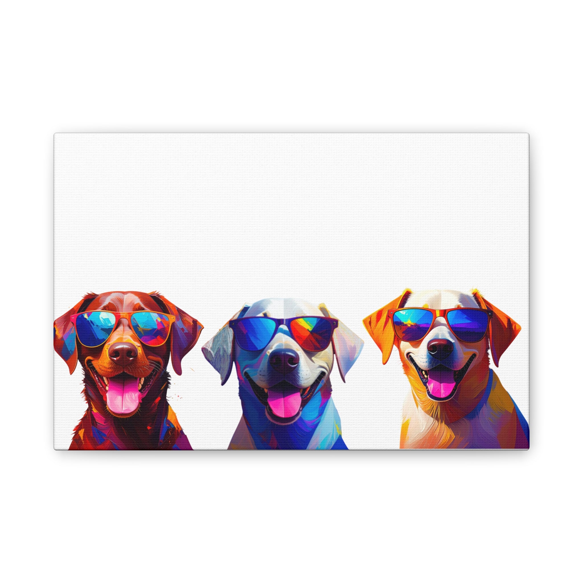3 Labs Sunglasses Canvas Painting